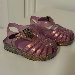 Mini Melissa Glittery Purple Kids Sandals